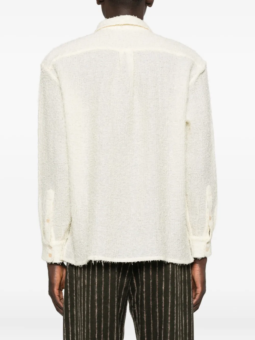 A Kind Of Guise Gusto Brushed-effect Shirt In Neutral