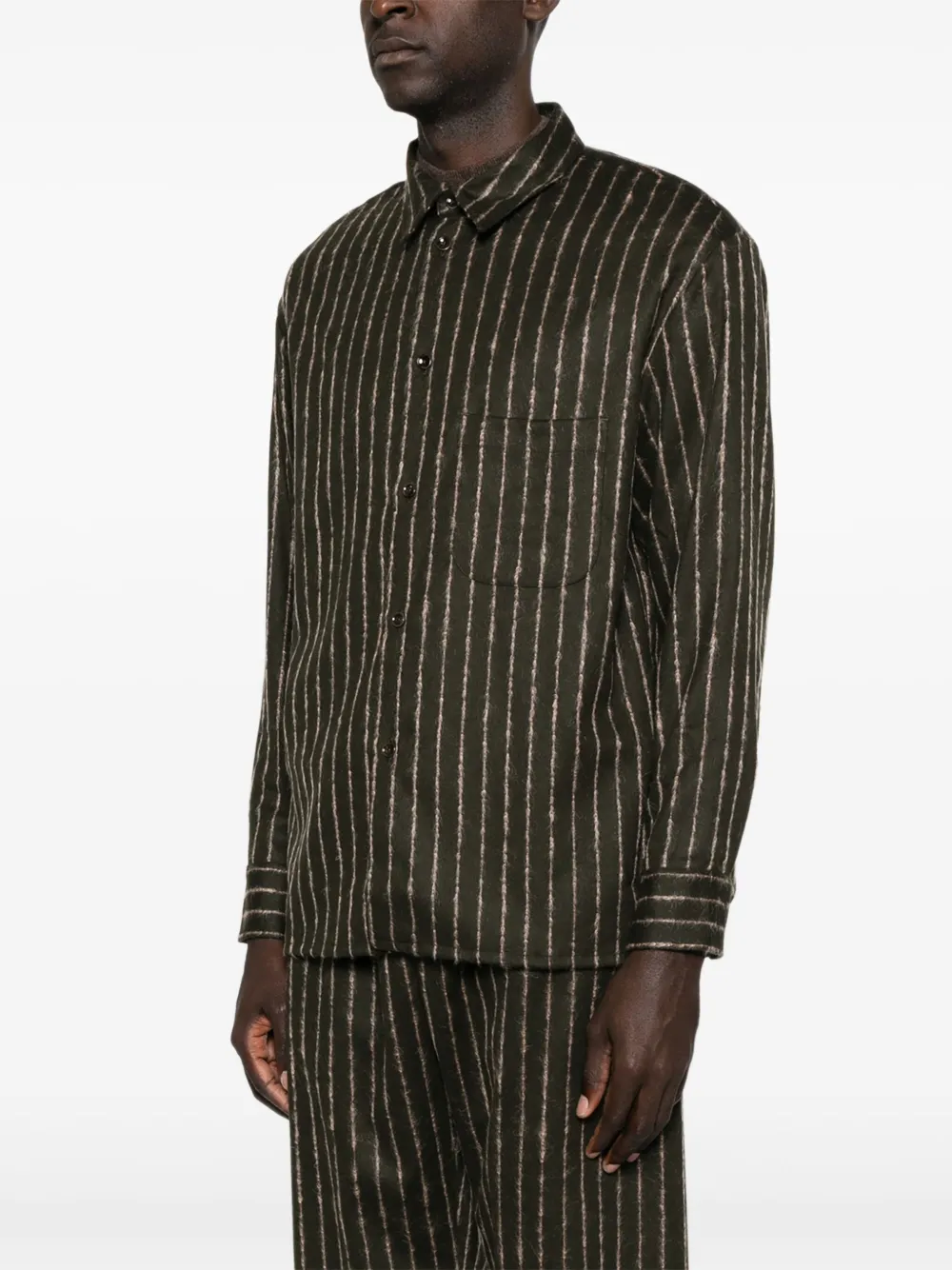 A Kind of Guise Gusto gestreept overhemd Bruin