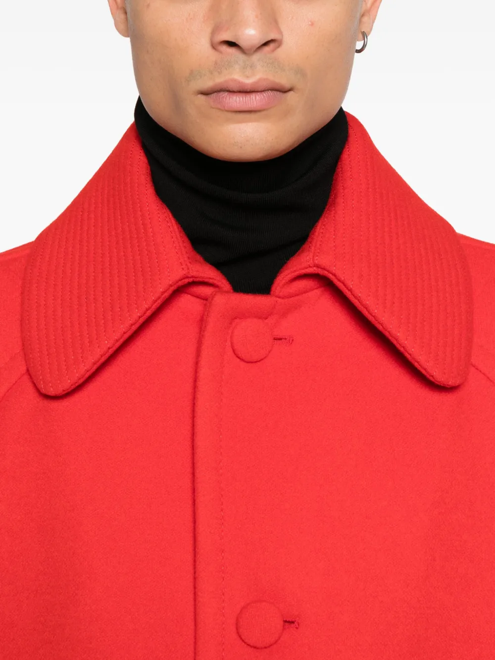 Valentino Garavani Jas met enkele rij knopen Rood