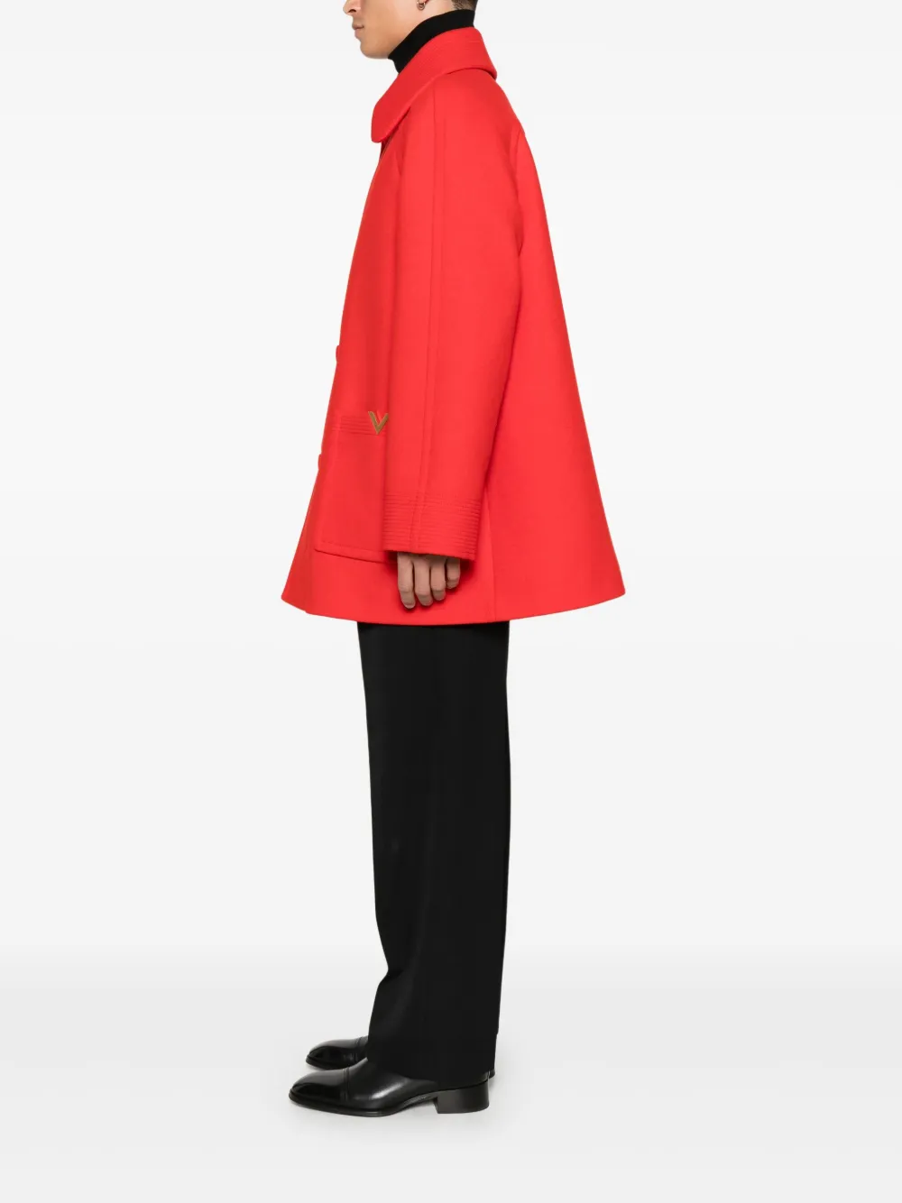 Valentino Garavani Jas met enkele rij knopen Rood