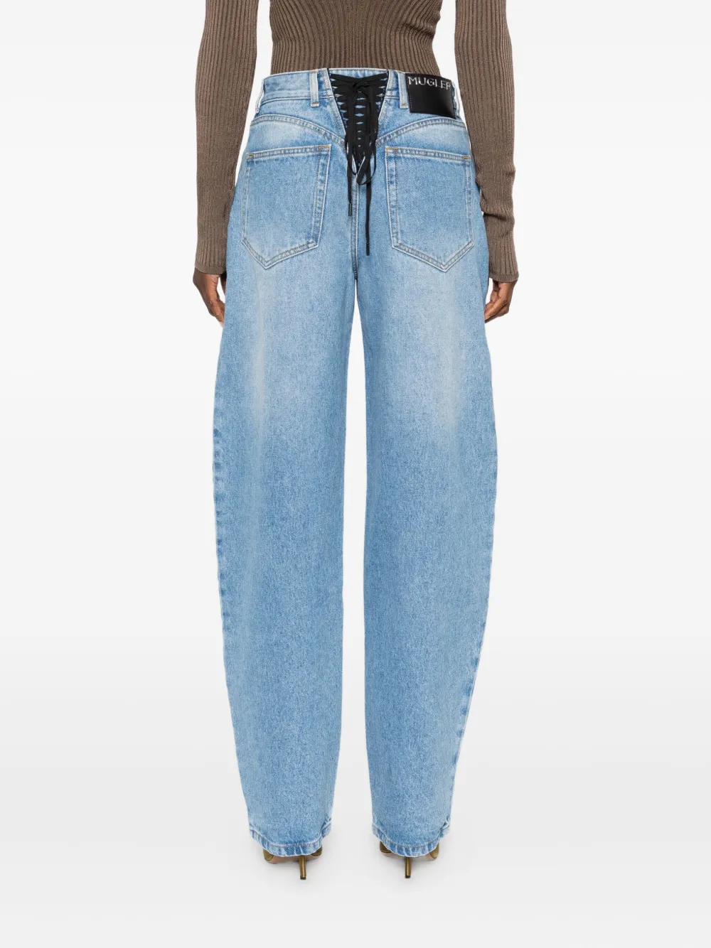 Mugler High waist jeans Blauw