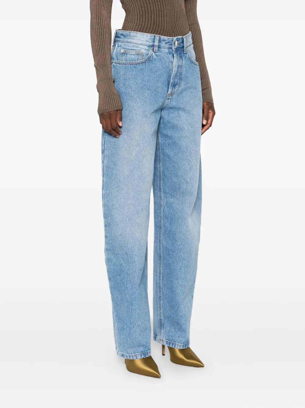 Mugler High waist jeans Blauw