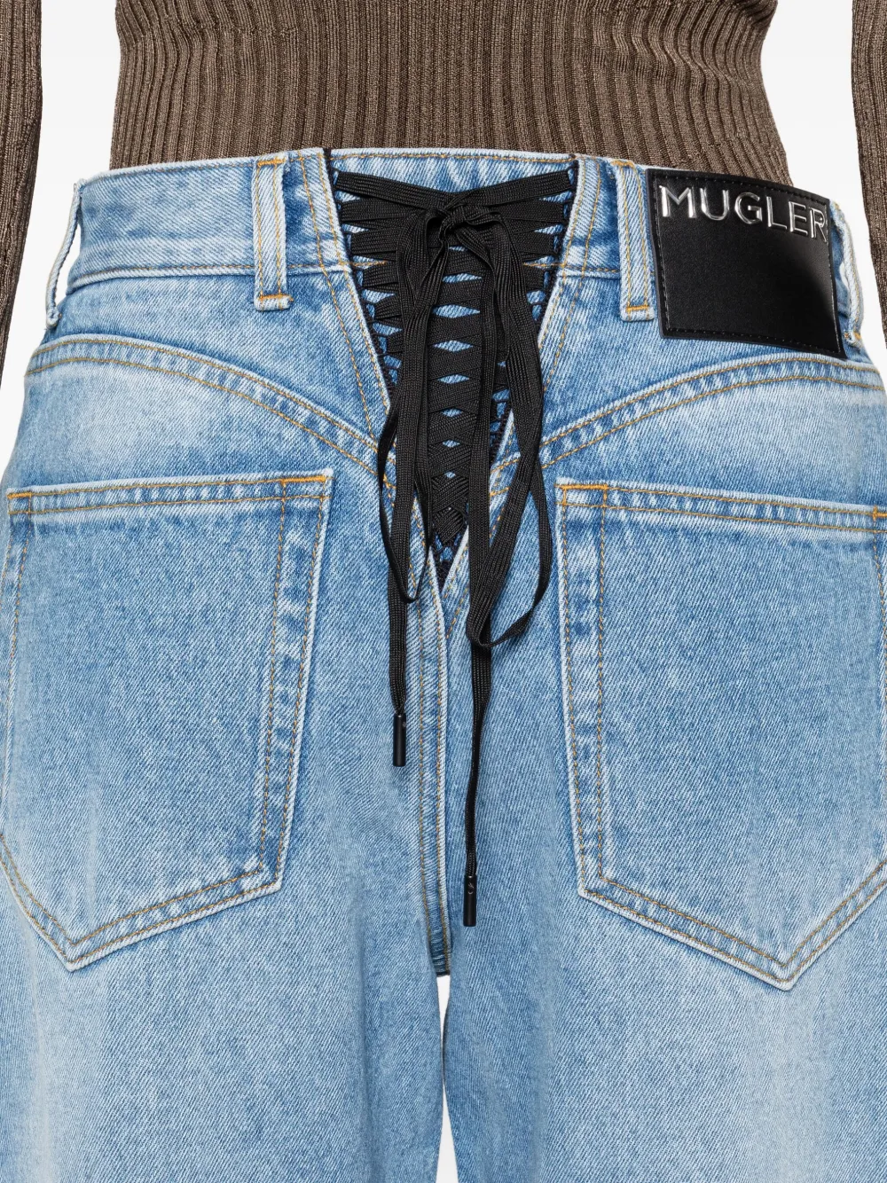 Mugler High waist jeans Blauw
