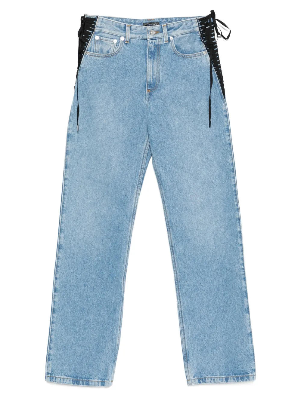 Mugler Katoenen jeans met veters Blauw