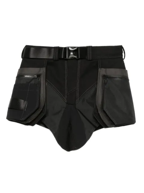 Mugler belted shorts