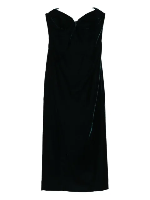 Mugler velvet strapless midi dress