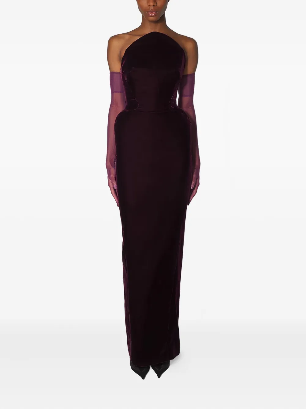 Mugler strapless maxi dress | Red | Image 1
