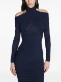 Mugler draped midi dress - Blue