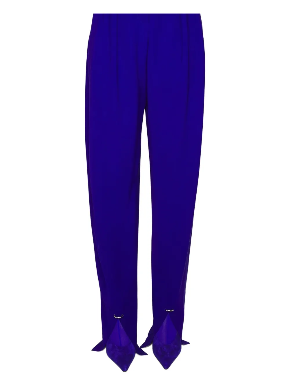 Mugler Plooibroek met split in de zoom Blauw
