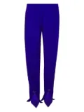 Mugler pleated split-hem trousers - Blue