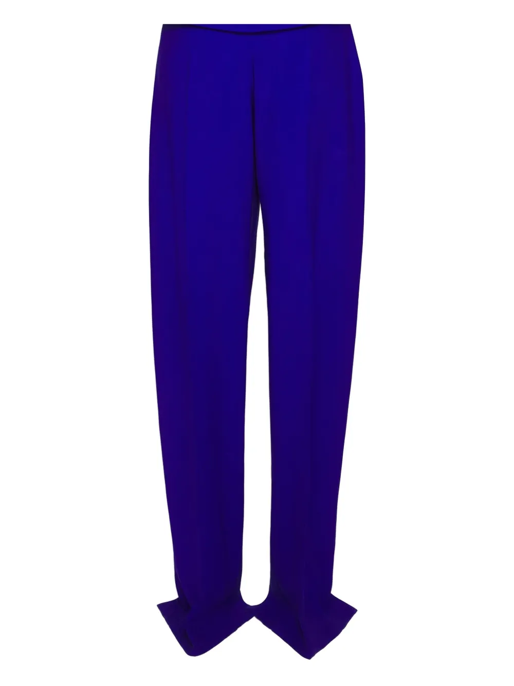 Mugler Plooibroek met split in de zoom Blauw