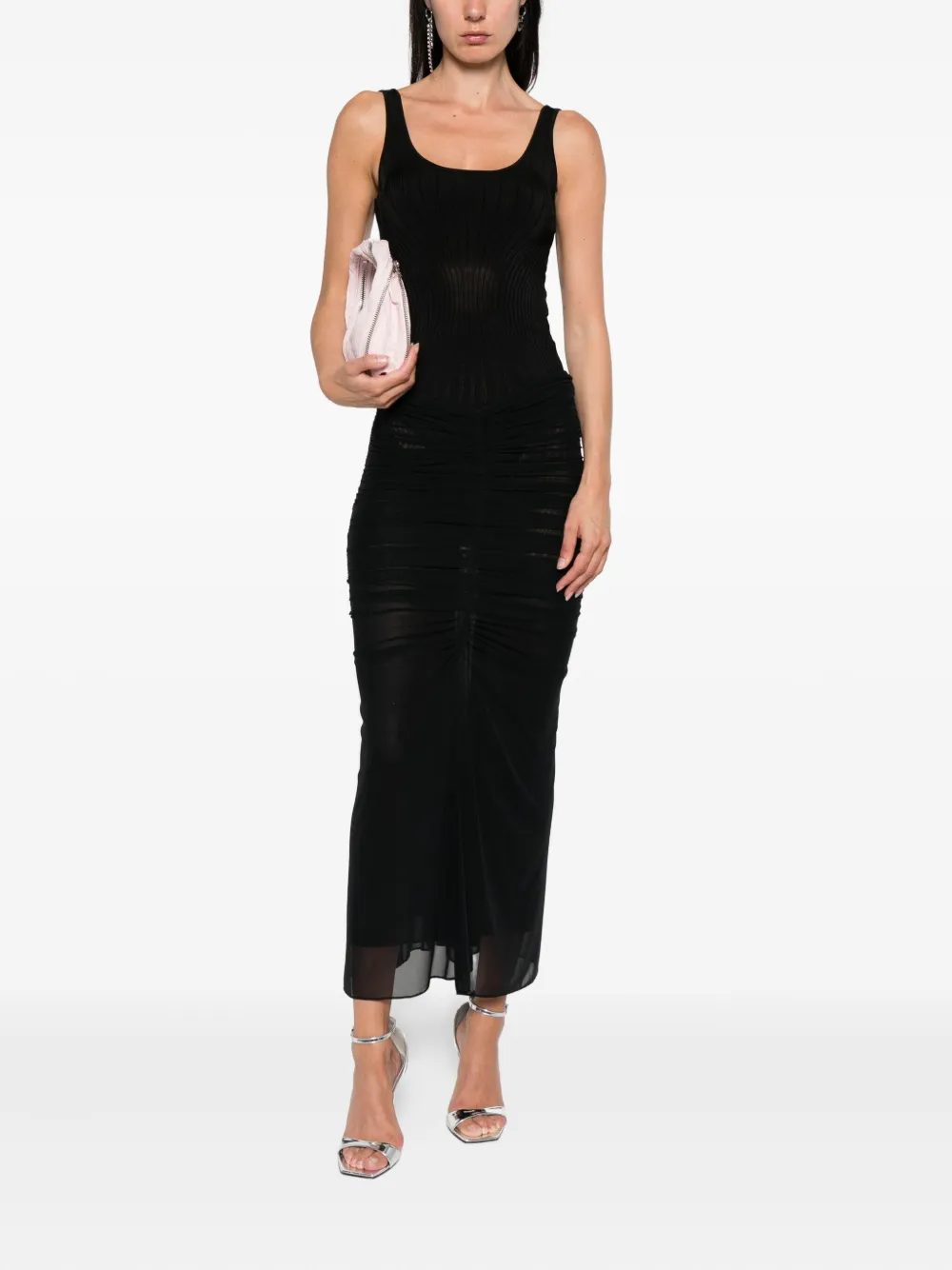 Mugler ruched mesh midi skirt | Pencil Skirts | Image 2