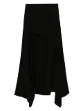 Mugler asymmetric high-low skirt - Black