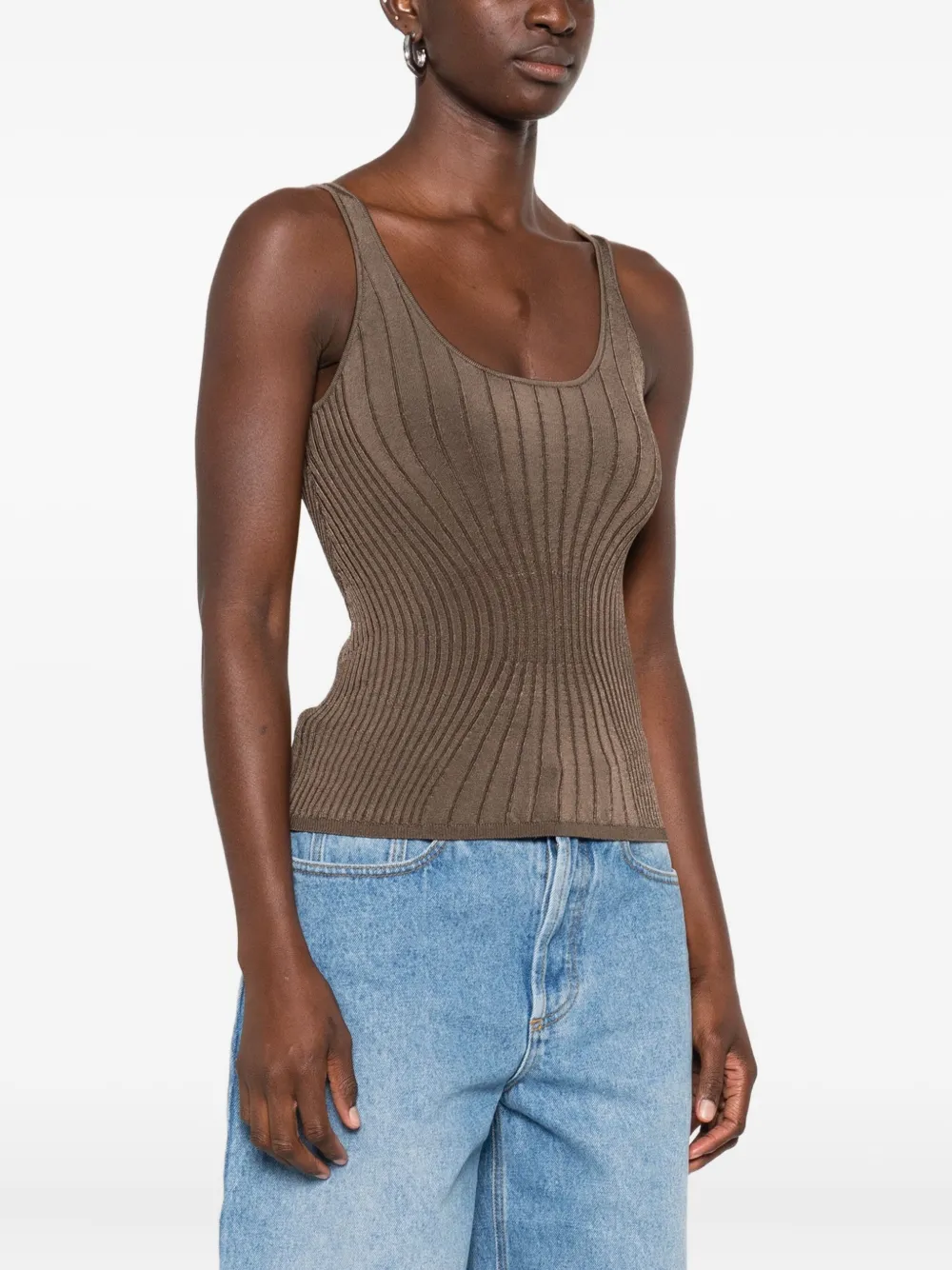 Mugler Cropped top Bruin
