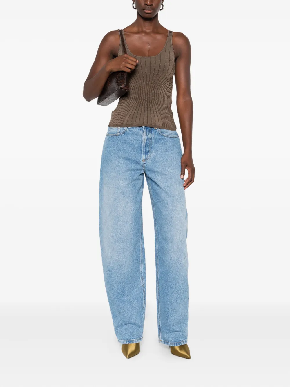 Mugler Cropped top Bruin
