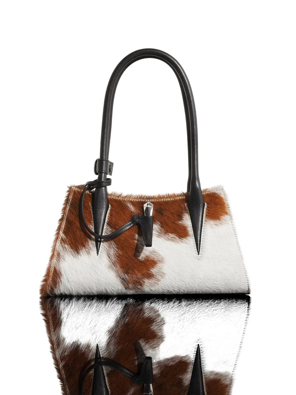 Mugler print shoulder bag - Marrone