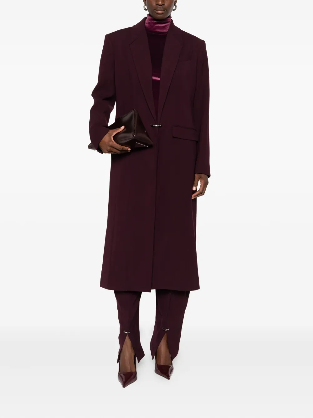 Mugler Jas met gekerfde revers Rood