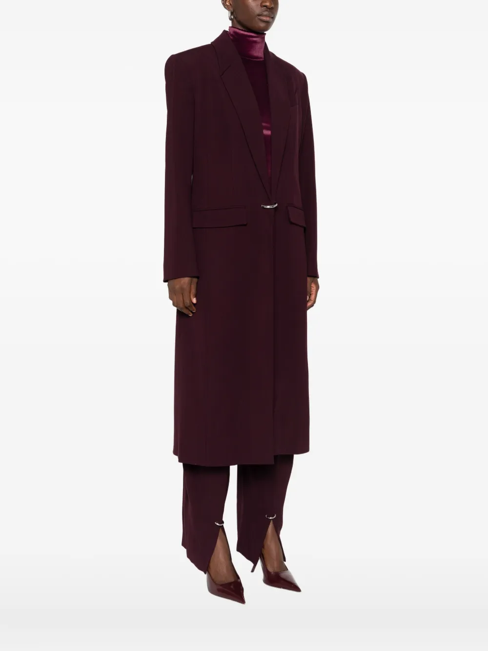 Mugler Jas met gekerfde revers Rood