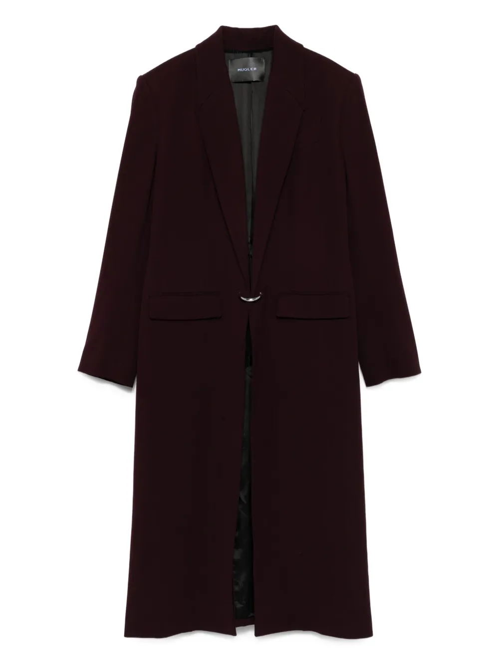 notched-lapel wool coat