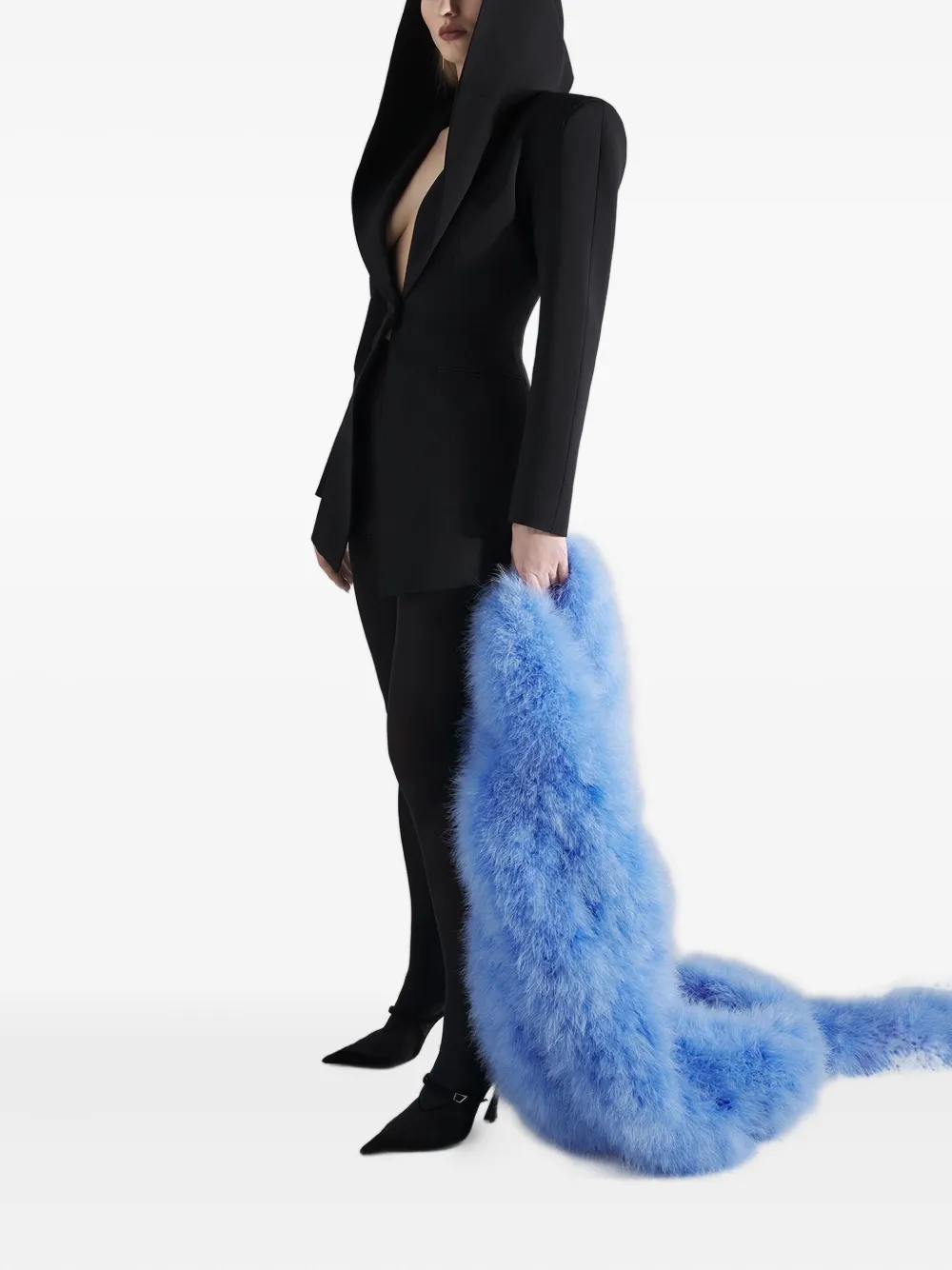 Mugler hooded padded-shoulder jacket | Fitted Jackets | Image 2