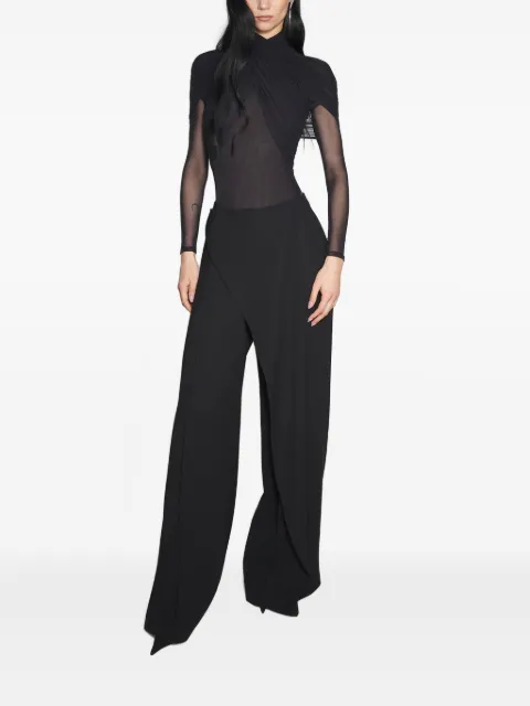 Mugler split-front wide-leg trousers