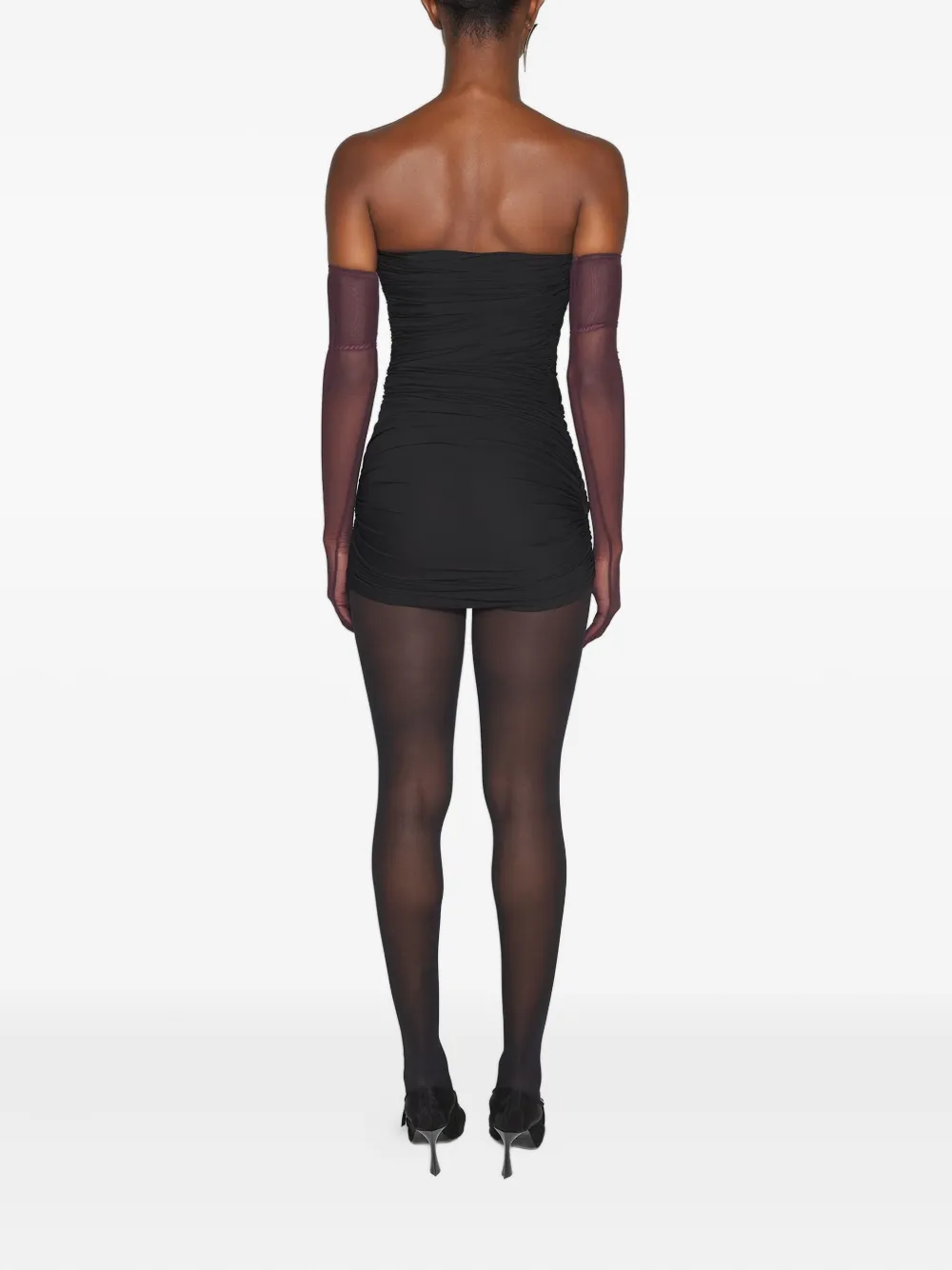 Mugler Gedrapeerde mini-jurk Zwart