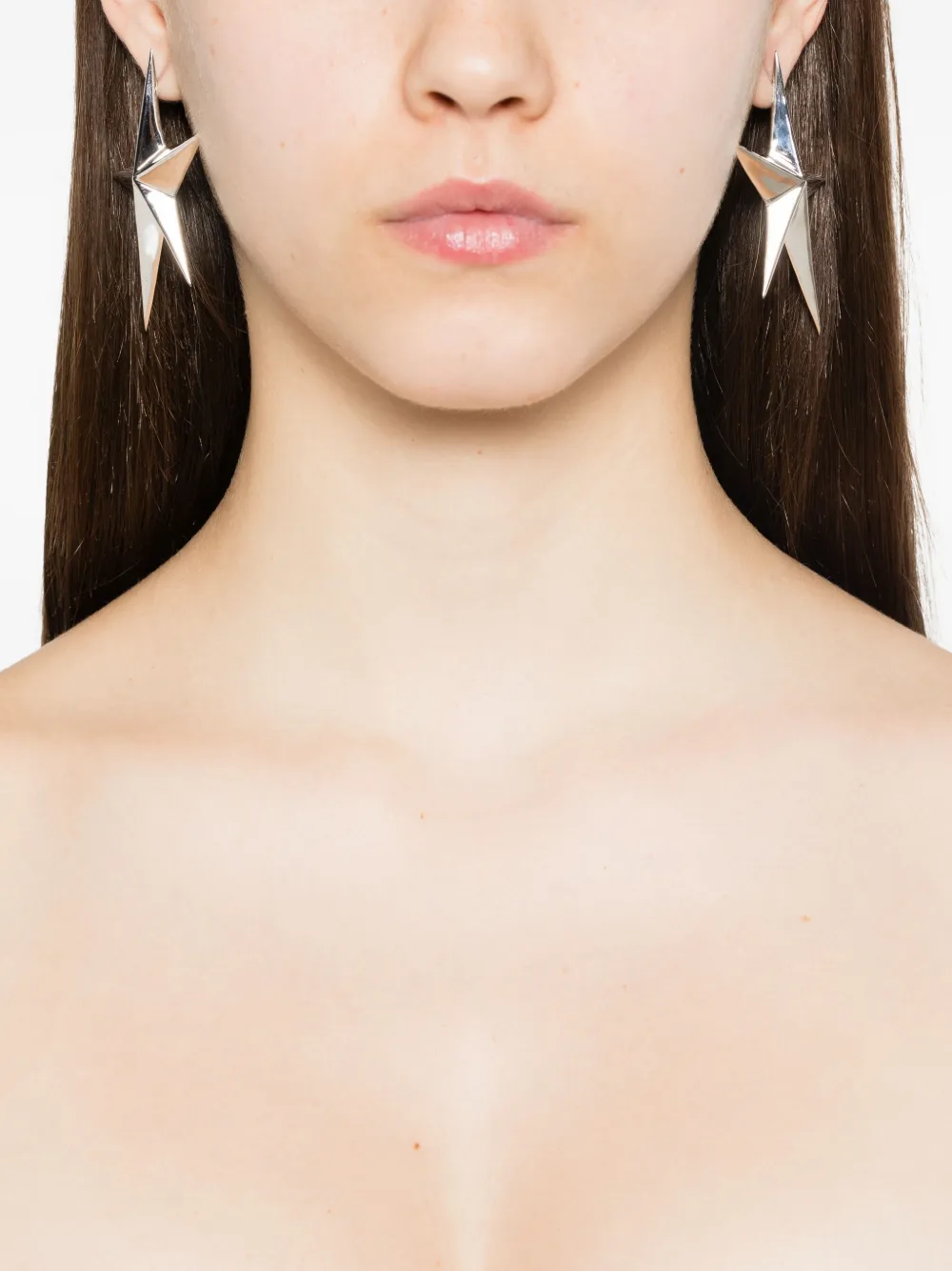 Mugler Stervormige oorbellen - Zilver