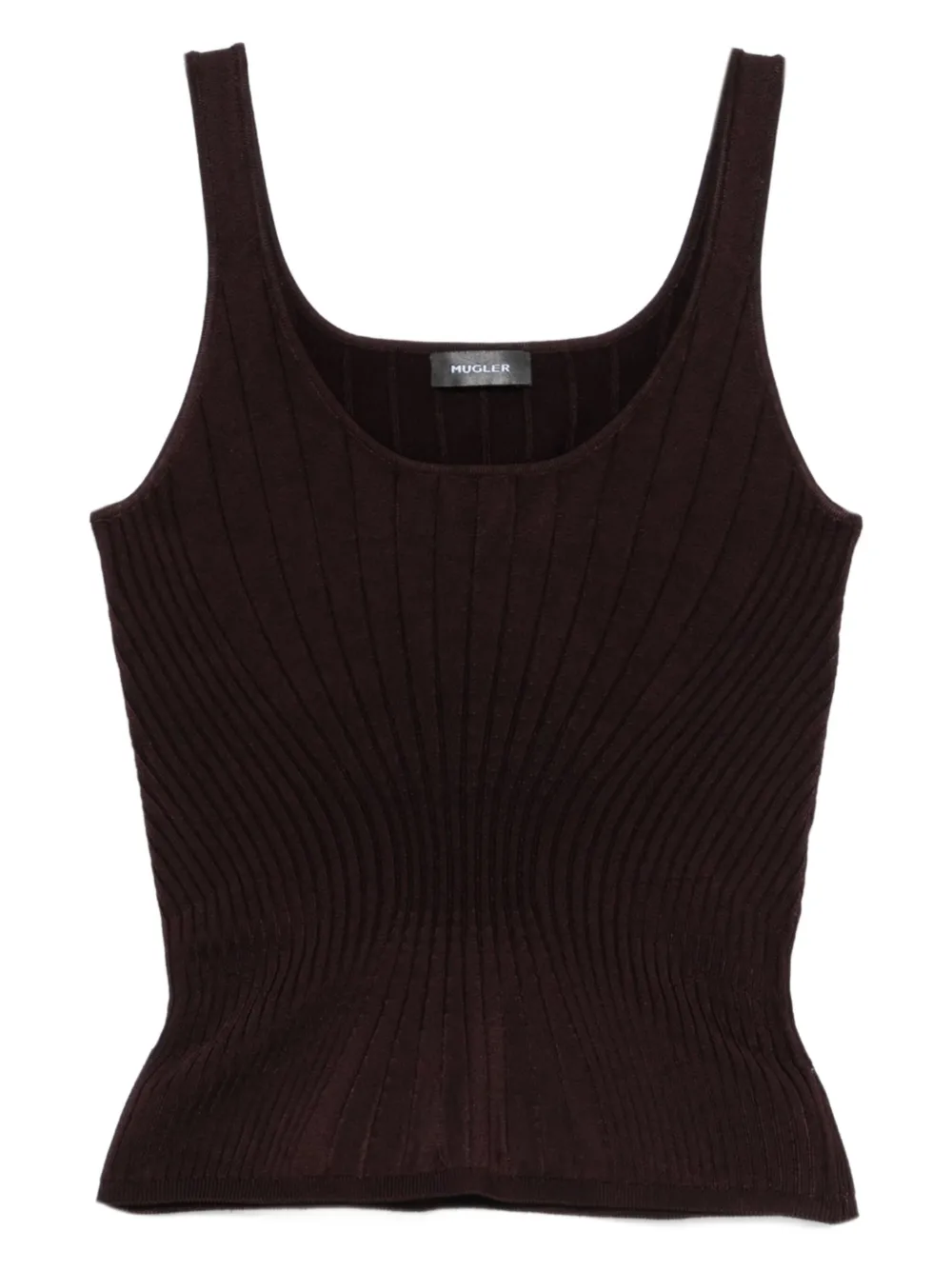 Mugler Top met diepe ronde hals Paars