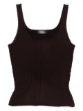 Mugler ribbed scoop-neck top - Purple