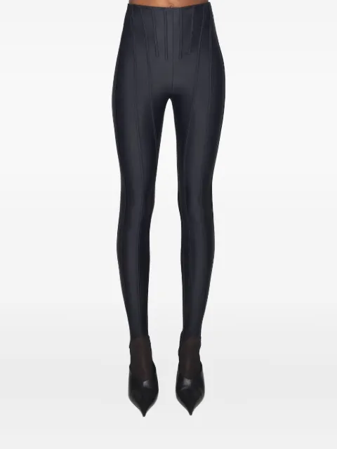 Mugler panelled corseted leggings 