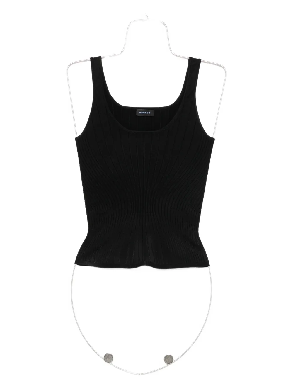 Mugler scoop-neck tank top - Nero