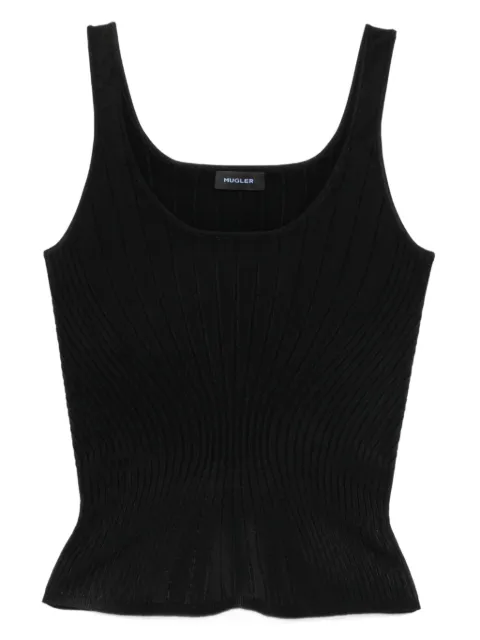 Mugler Tanktop met diepe ronde hals