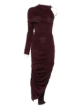 Mugler asymmetric draped maxi dress - Purple