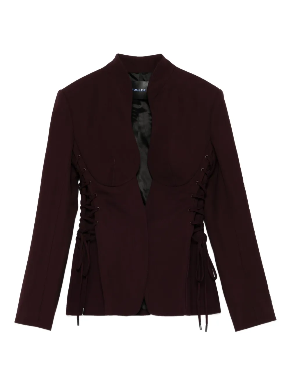 Mugler Sculpturaal jack met veters Rood