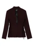 Mugler sculptural lace-up jacket - Red