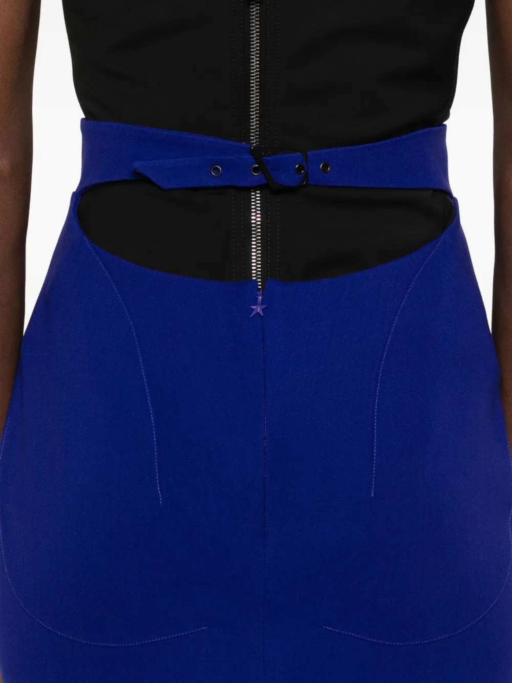Mugler High waist kokerrok Blauw