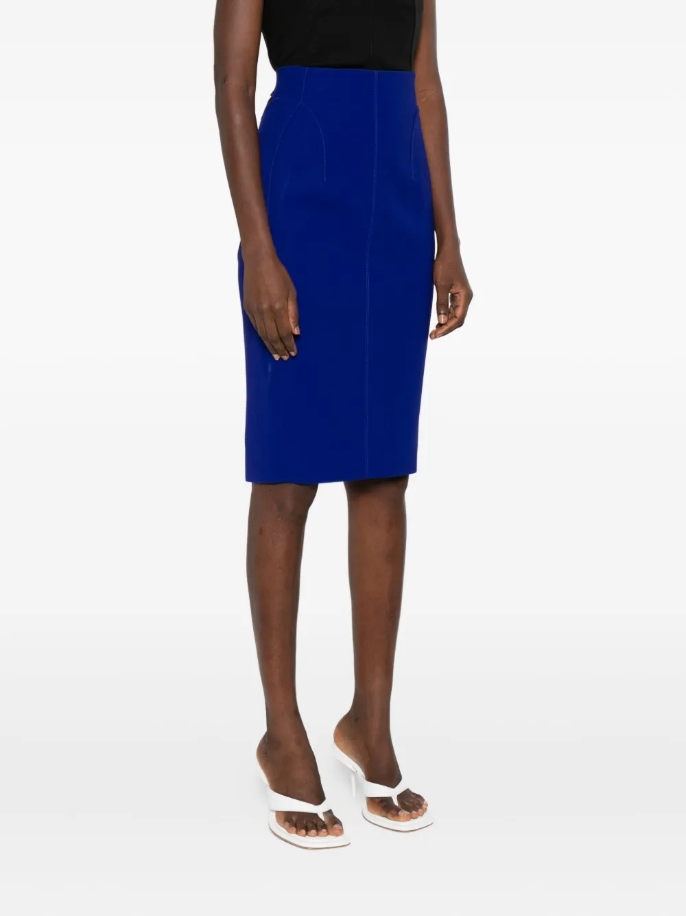 Mugler High waist kokerrok Blauw