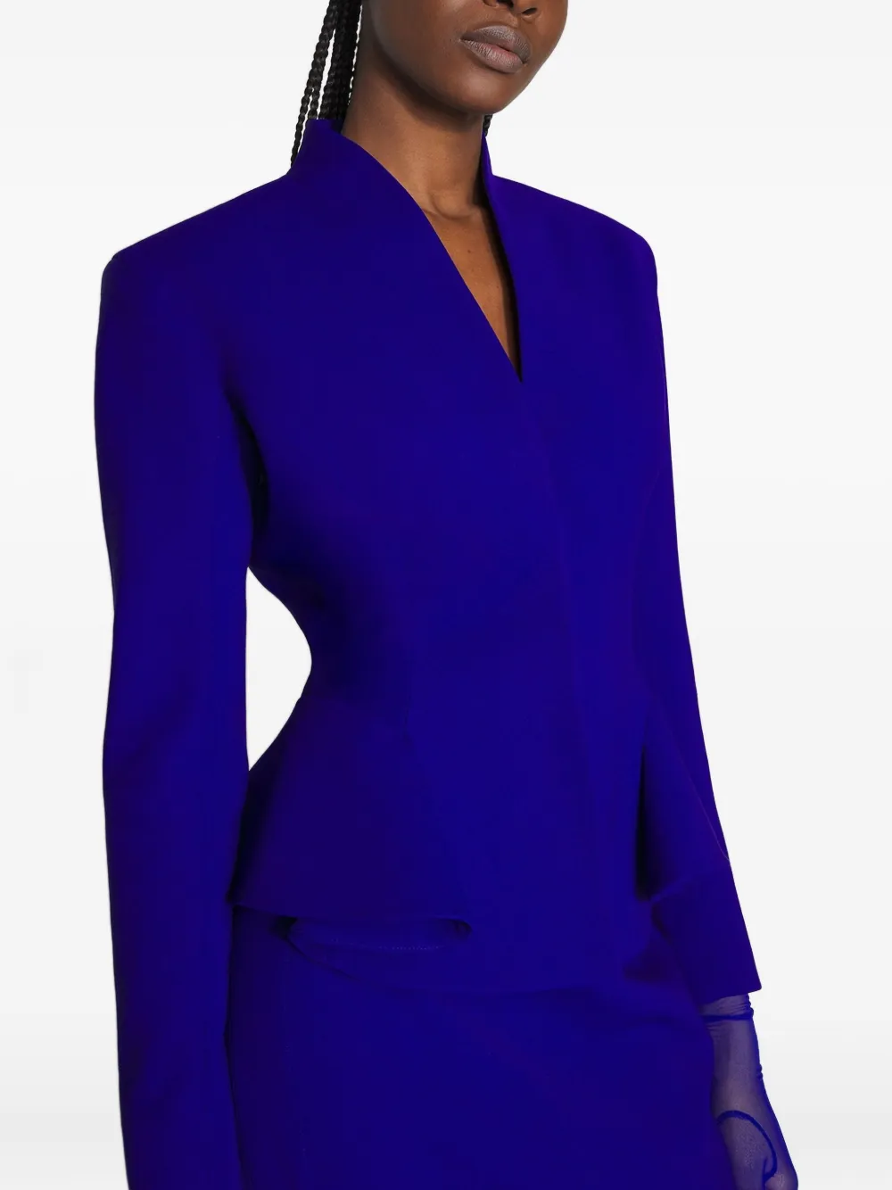 Mugler peplum-waist jacket | Blue | Image 1