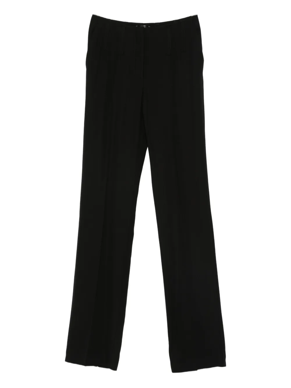 Mugler pleated-front straight-leg trousers - Nero