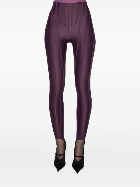 Mugler high-waist panelled leggings