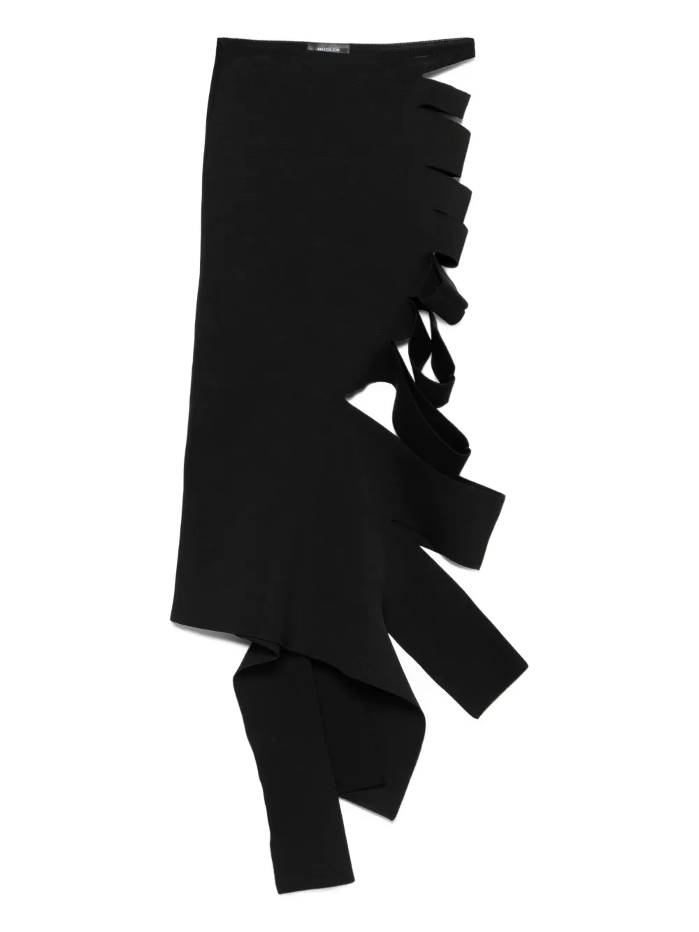 Mugler cut-out asymmetric skirt | Black | Image 1