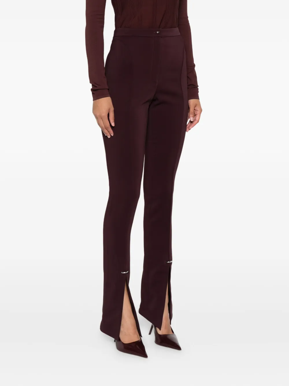 Mugler Cropped broek Rood
