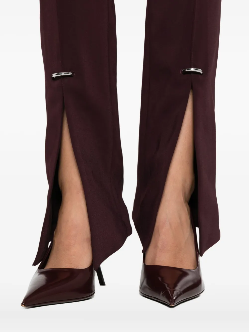 Mugler Cropped broek Rood