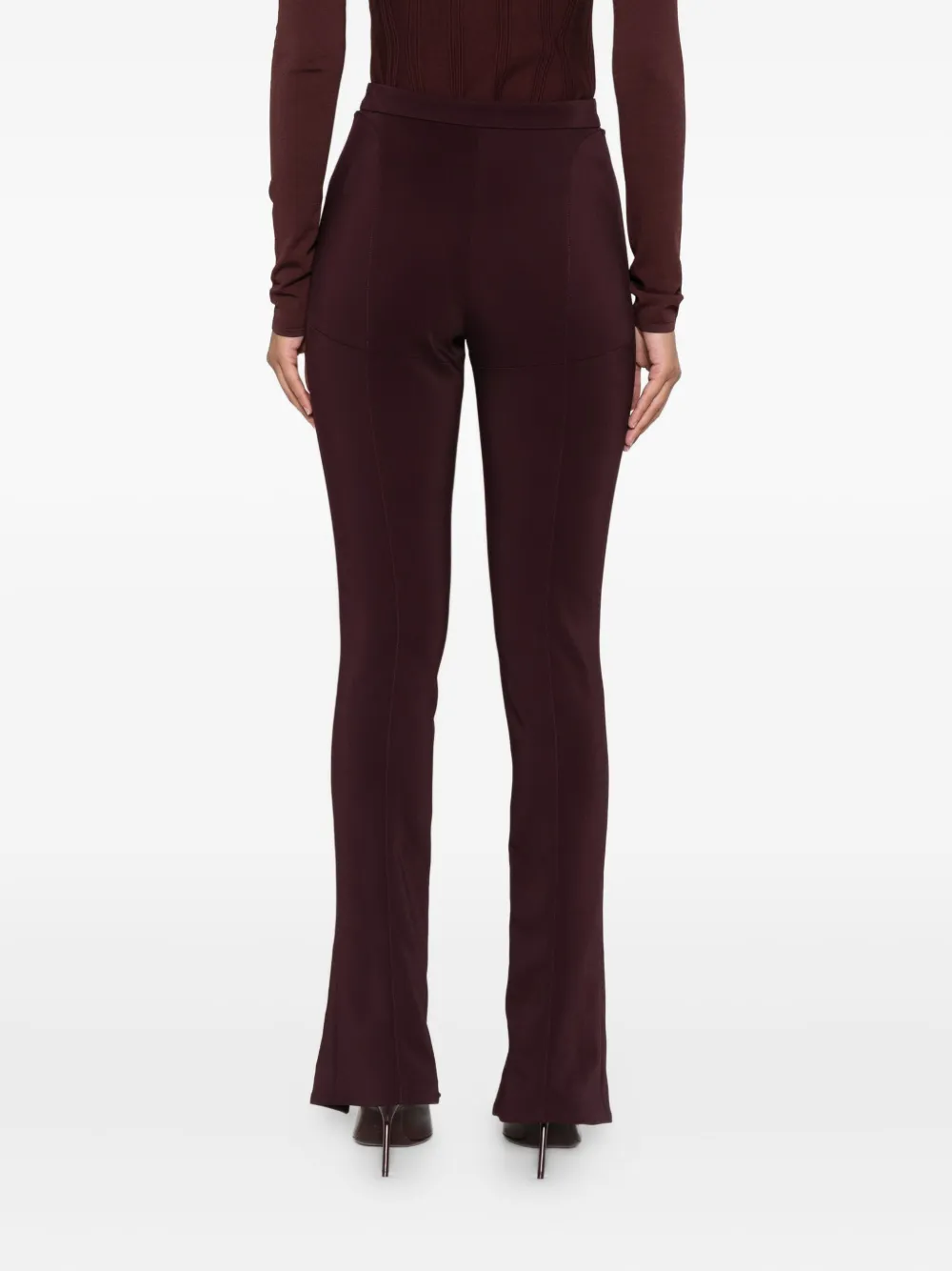 Mugler Cropped broek Rood