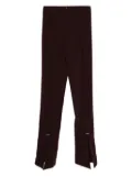 Mugler split-hem trousers - Red