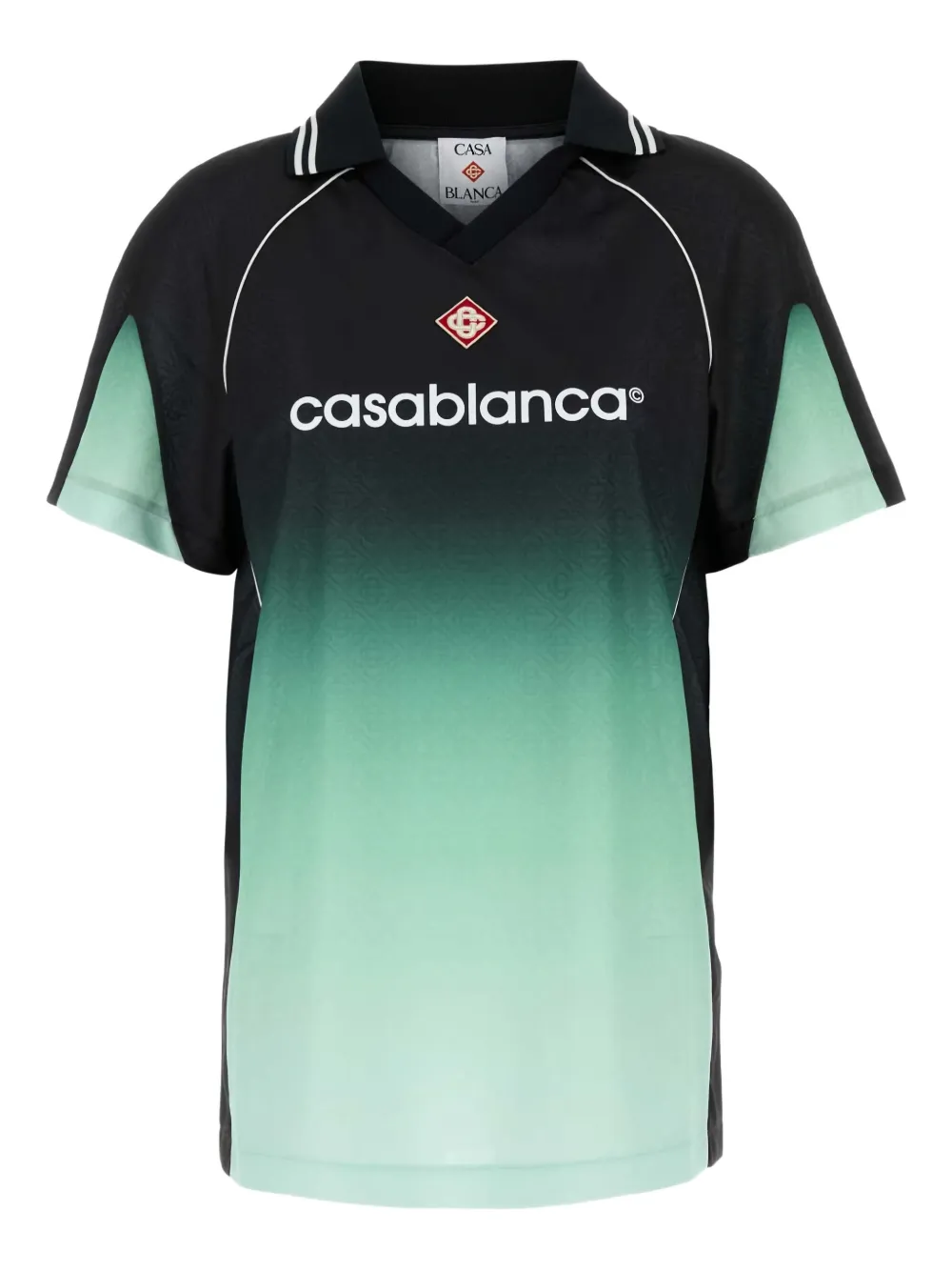 monogram jacquard football shirt