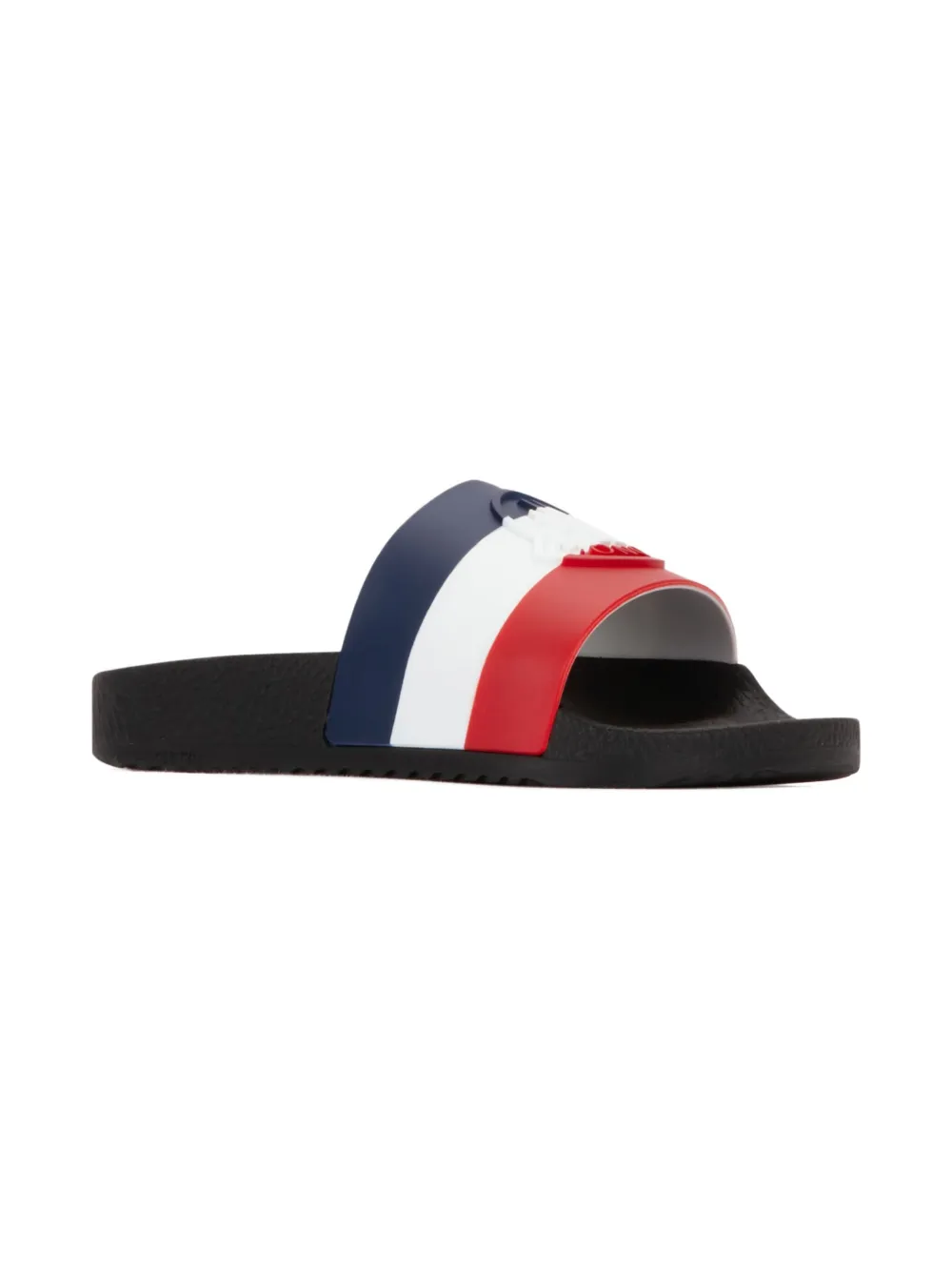 Moncler Enfant stripe-detailing slides Blue