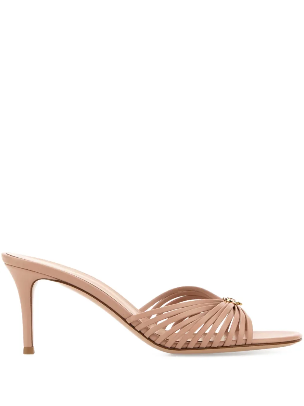 Gianvito Rossi 70 mm Vyna leren sandalen Beige