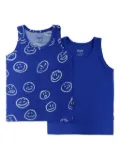 Molo Jayden smiley-face undershirts (pack of two) - Blue