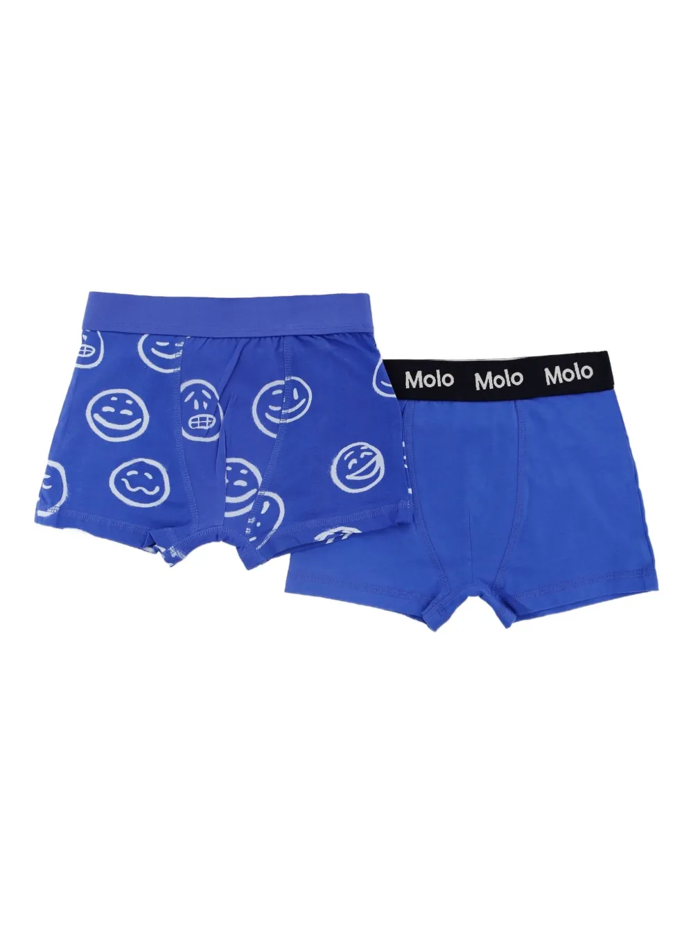 Molo Twee Justin boxershorts met smileyprint Blauw